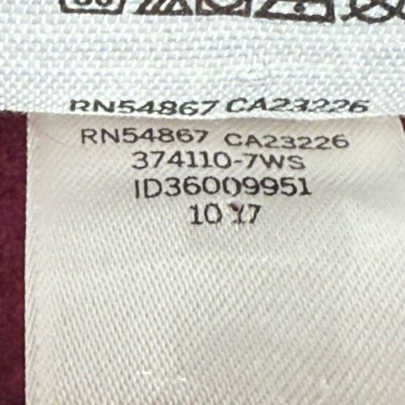 PINK Victoria's Secret Lace-Up Hoodie burgundy with black white stripe sleeves s - Picture 5 of 9